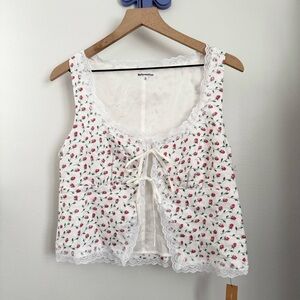Reformation 10 NEW Rosalie Linen Top Alyssa White Romantic Preppy Cottage
